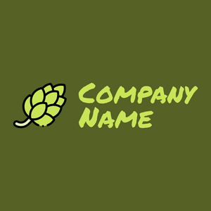 Hop logo on a Army green background - Essen & Trinken