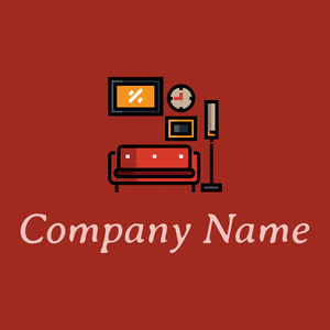 Decorating logo on a Fire Brick background - Domaine de l'architechture