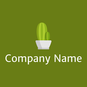 Gainsboro Cactus logo on a Olive Drab background - Fiori