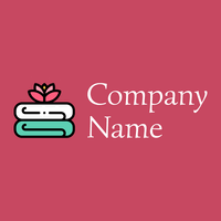 Bath towel logo on a Mandy background - Spa & Estética