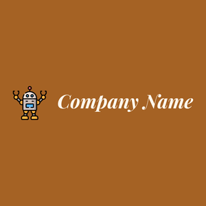 Robot logo on a Rich Gold background - Tecnologia