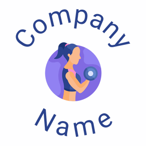 Fitness Rounded logo on a White background - Deportes