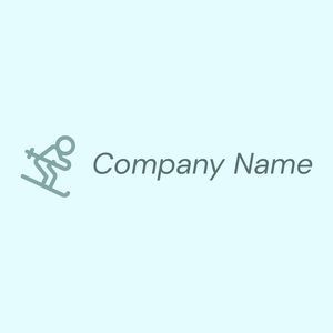 Ski logo on a Light Cyan background - Kleinhandel
