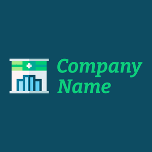 Pharmacy logo on a Blue Stone background - Medisch & Farmaceutisch