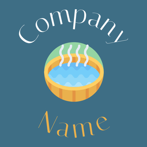 Hot tub logo on a Calypso background - Spa & Estética
