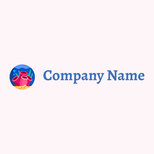 Coral logo on a Lavender Blush background - Abstract