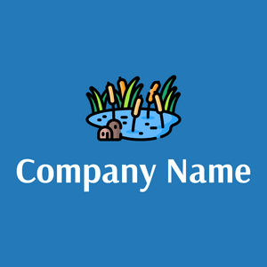 Pond logo on a Pelorous background - Environnement & Écologie