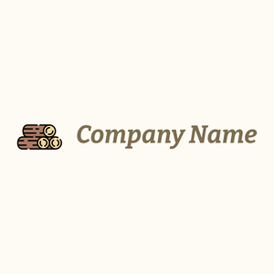 Wood Pile logo on a Floral White background - Ecologia & Ambiente