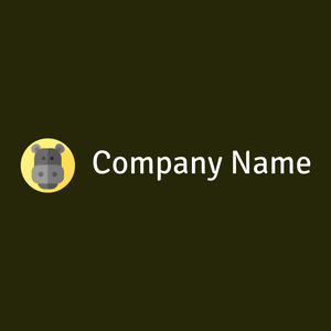 Hippo logo on a Verdun Green background - Dieren/huisdieren