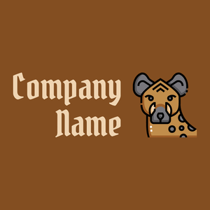 Hyena logo on a Russet background - Tiere & Haustiere