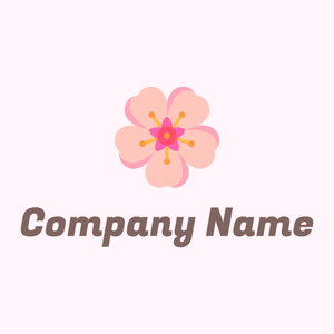 Pink Cherry blossom logo on a Lavender background - Bloemist