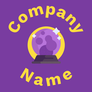 Crystal ball logo on a Royal Purple background - Abstracto