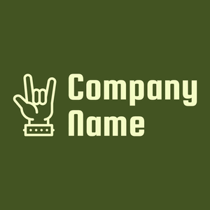 Hand logo on a Army green background - Arte & Intrattenimento