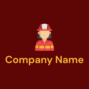 Firefighter on a Maroon background - Security