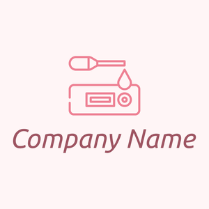 Blood sample logo on a Snow background - Médicale & Pharmaceutique