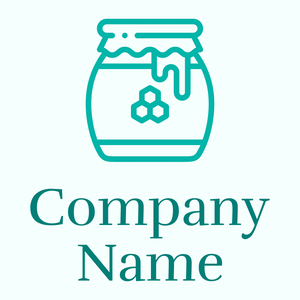 Honey logo on a Azure background - Comida & Bebida