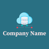 Light Sky Blue Cloud data on a Atoll background - Tecnología