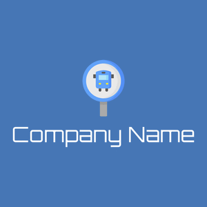 Bus stop logo on a Blue background - Automobiles & Vehículos