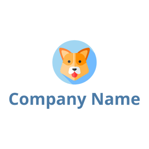 Rounded Corgi logo on a White background - Animales & Animales de compañía
