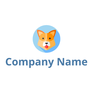 Rounded Corgi logo on a White background - Tiere & Haustiere