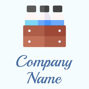 Milk box logo on a Alice Blue background - Agricultura