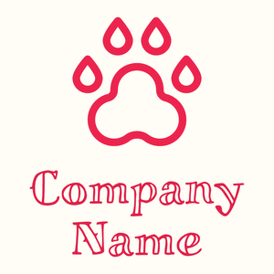 Animal track logo on a Floral White background - Animaux & Animaux de compagnie