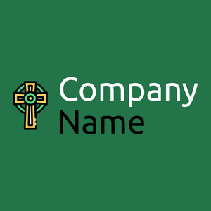 Cross logo on a Camarone background - Religion et spiritualité