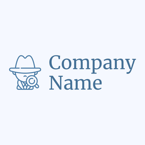 Detective Mystery logo on a Alice Blue background - Abstrait