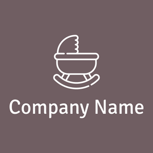 Swinging cradle logo on a Falcon background - Crianças & Cuidados