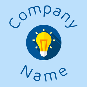 Idea logo on a Columbia Blue background - Abstracto