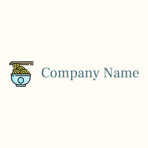 Bowl Noodles logo on a Floral White background - Cibo & Bevande
