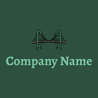Bridge logo on a Green background - Abstracto