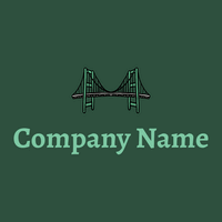 Bridge logo on a Green background - Abstrait