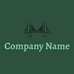 Bridge logo on a Green background - Abstrait