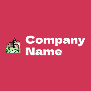 Village logo on a Old Rose background - Abstrait