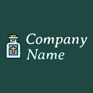 Holy water logo on a Deep Teal background - Religieus