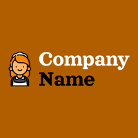 Maid logo on a Tenne (Tawny) background - Limpeza & Manutenção