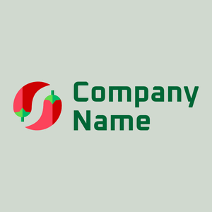 Chili pepper logo on a Aqua Haze background - Comida & Bebida