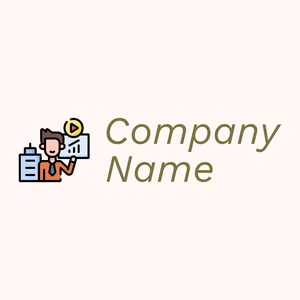 Corporate logo on a Seashell background - Empresa & Consultantes