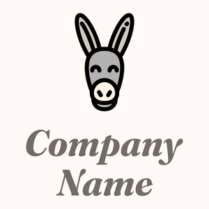 Donkey logo on a Seashell background - Animais e Pets