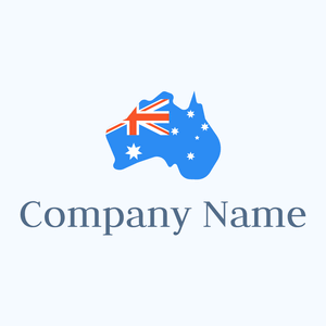 Australia on a Alice Blue background - Abstrakt