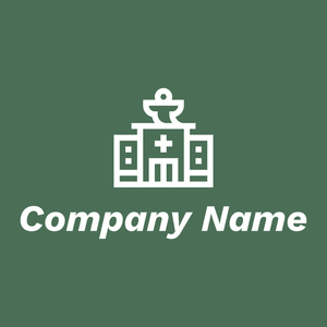 Mortuary logo on a Como background - Hospital & Farmácia