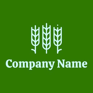 Wheat logo on a Green background - Agricultura