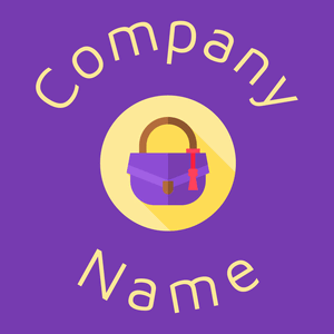 Hand bag logo on a Royal Purple background - Moda & Bellezza