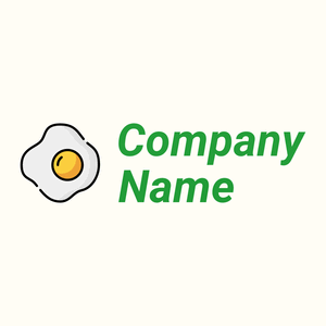 Outlined Fried egg logo on a Floral White background - Agricultura