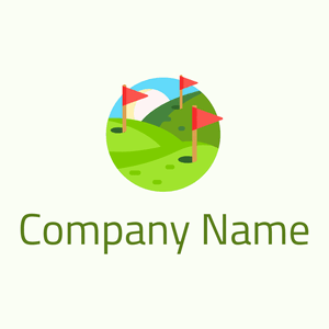 Golf field on a Ivory background - Sport