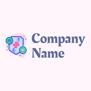Broken shield logo on a Lavender Blush background - Médicale & Pharmaceutique