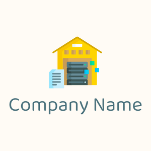 Data warehouse logo on a  White background - Domaine de l'architechture