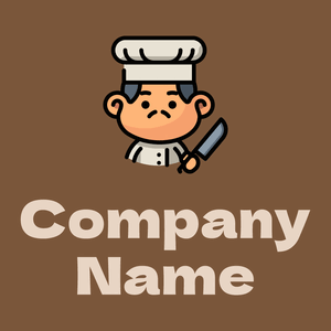Chef logo on a Shingle Fawn background - Food & Drink