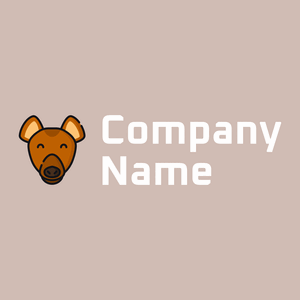 Hyena logo on a Stark White background - Animali & Cuccioli